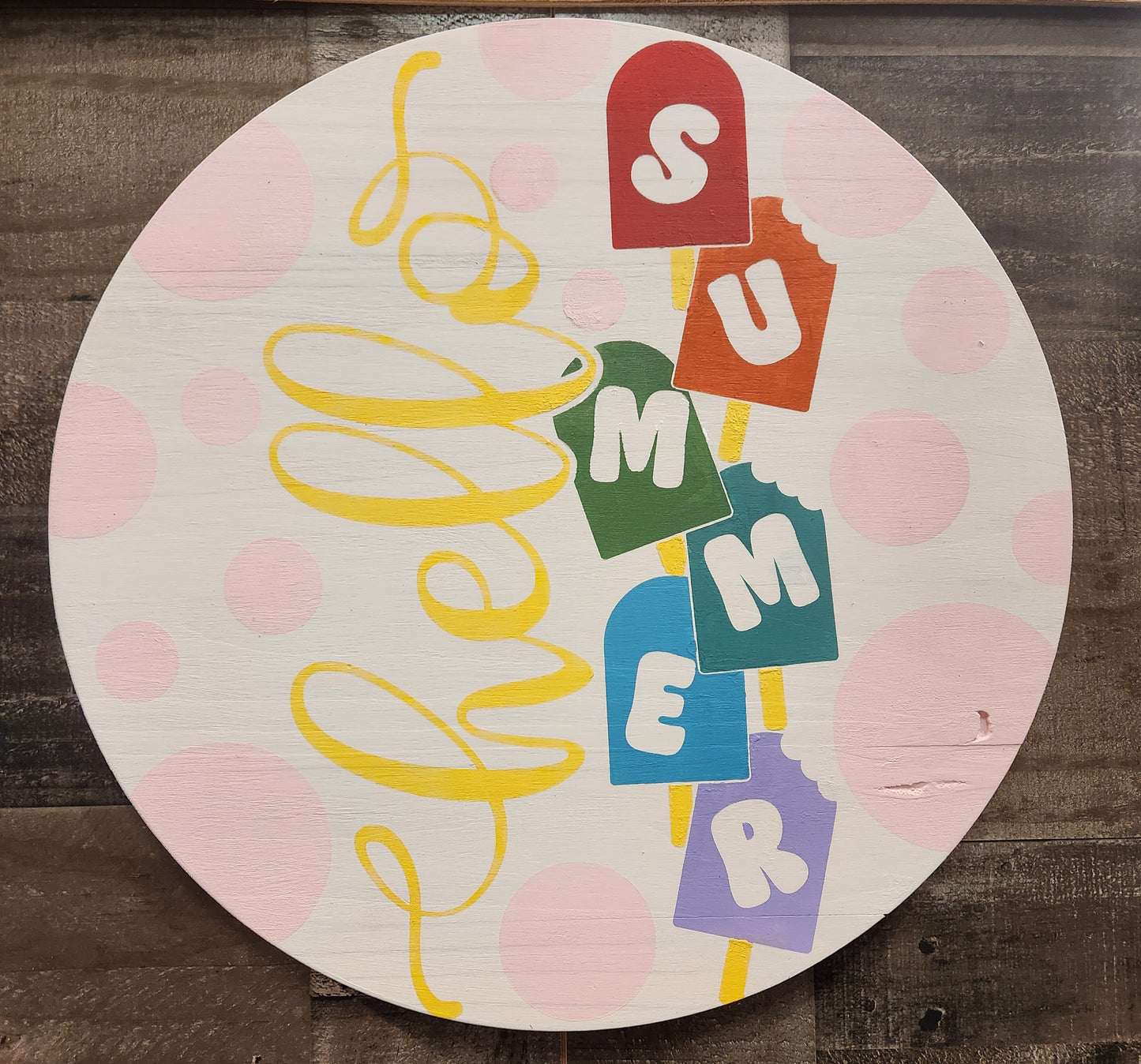 Hello Summer Popcicle Round