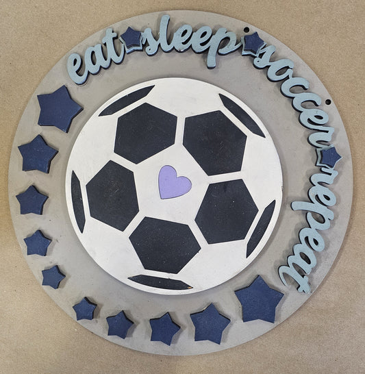 Kids Soccer 10" Round Door Hanger