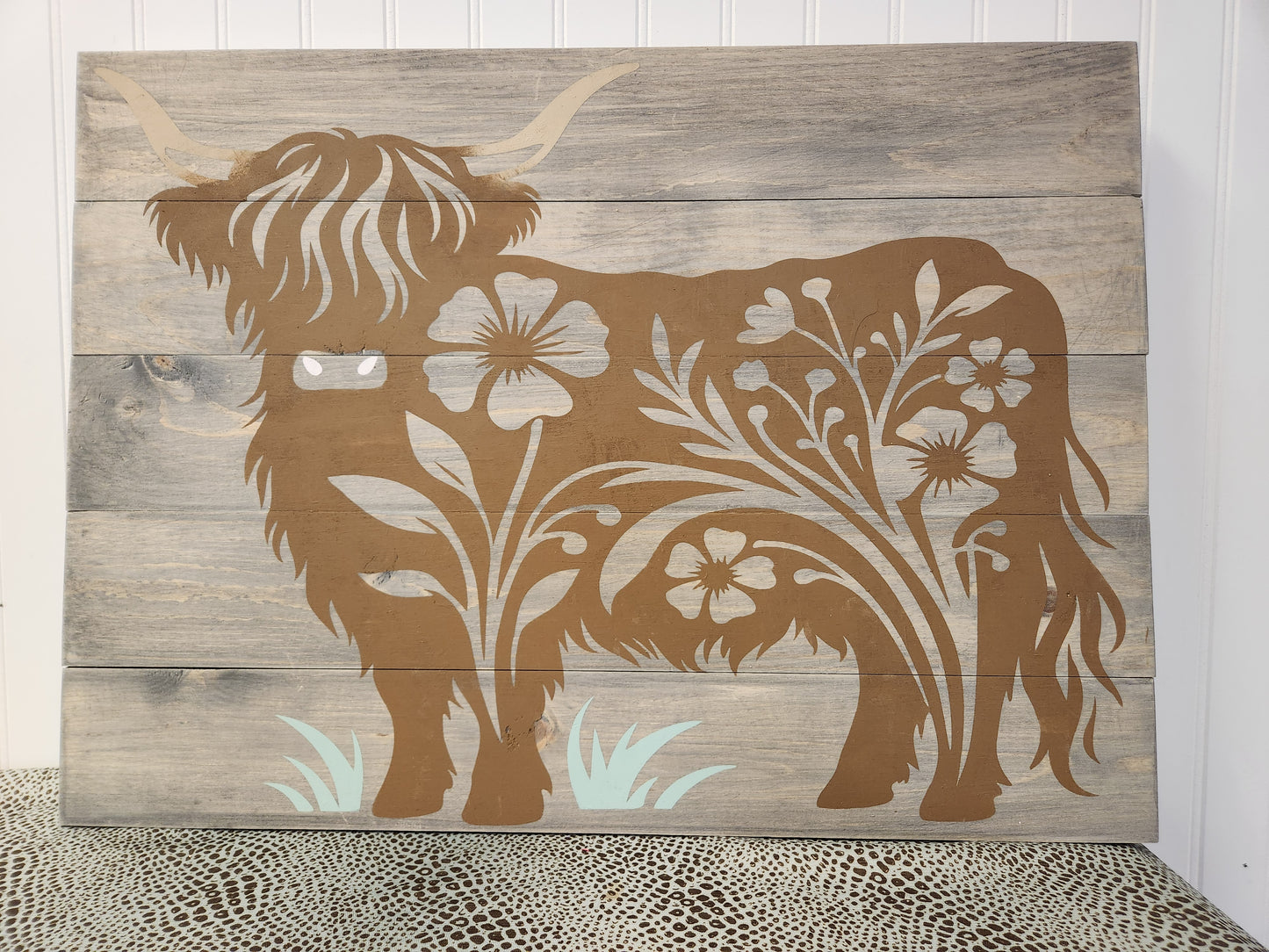Highland Cow Floral