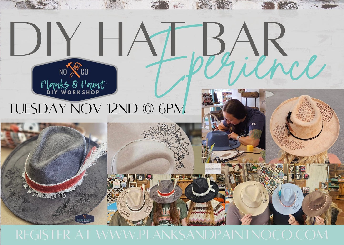 DIY Hat Bar Experience - 11/12/24 @12pm