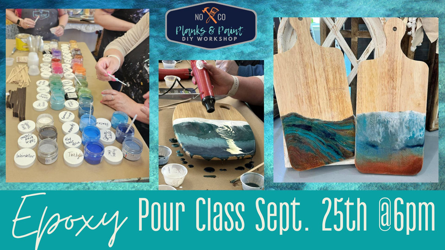 Epoxy Resin Pour Class - Sept 25th @ 6pm