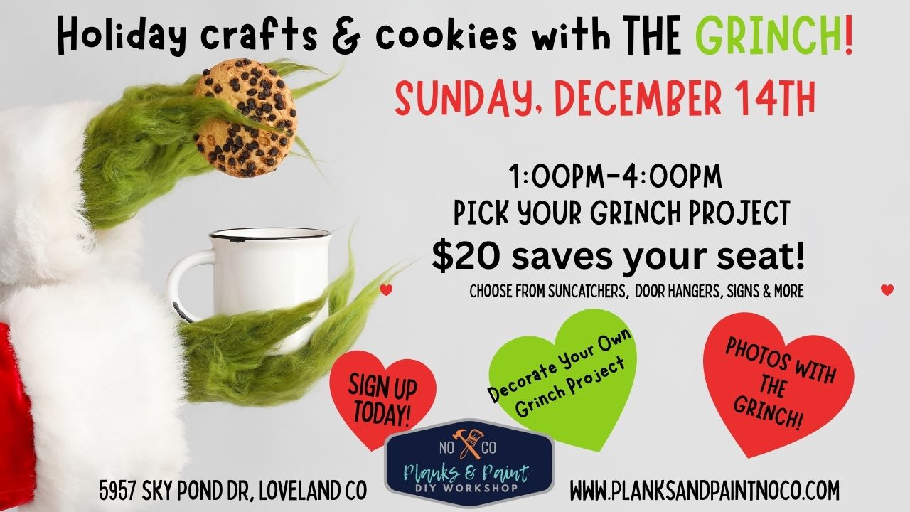 Holiday Crafts & Cookies with the Grinch 12/14 @ 1-4PM