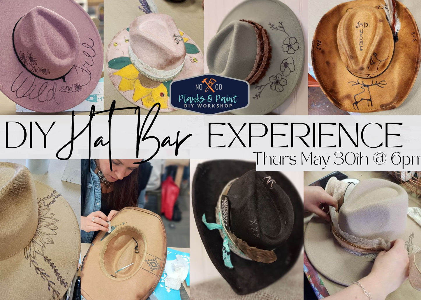 DIY Hat Bar Experience - 5/30/24 @6pm
