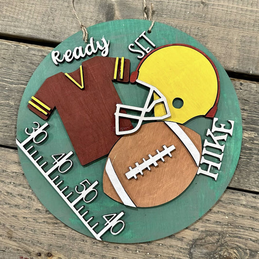 Kids Football 10" Round Door Hanger