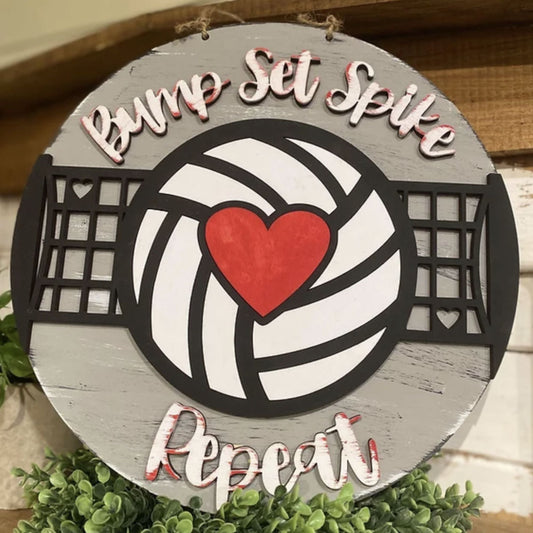 Kids Volleyball 10" Round Door Hanger