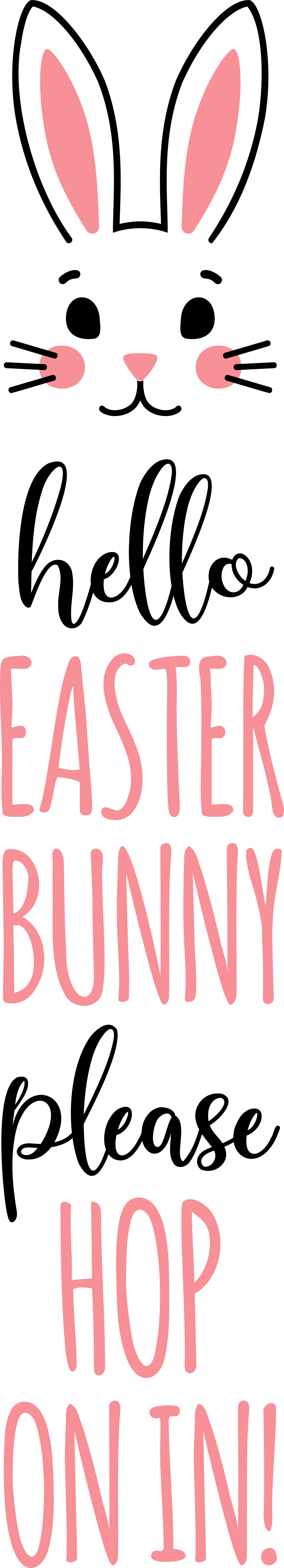 Hello Easter Bunny please Hop on in Porch Leaner