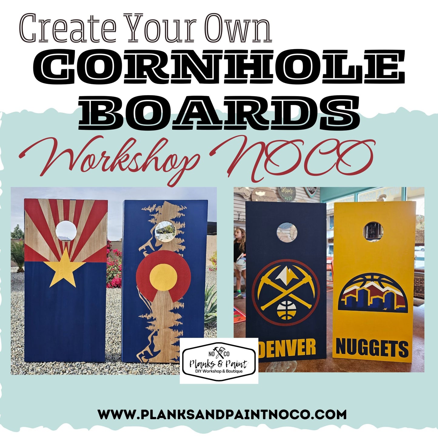 Create Your Own Cornhole Set July 28th @ 12pm-4PM - Cornhole Boards