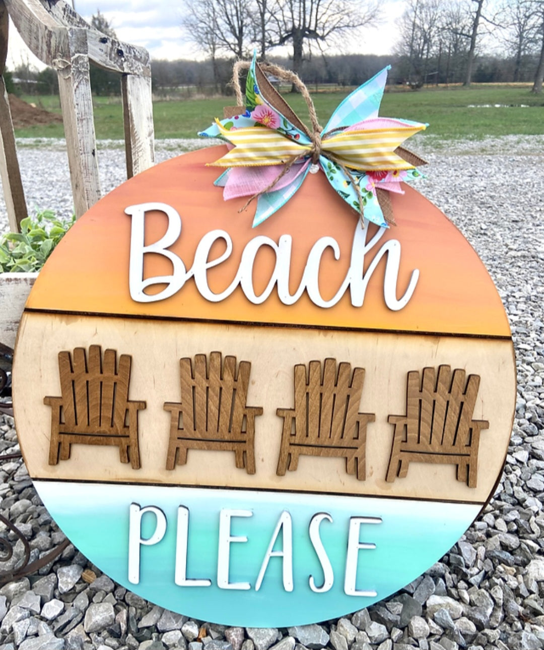 Beach Please (18") 3D Door Hanger