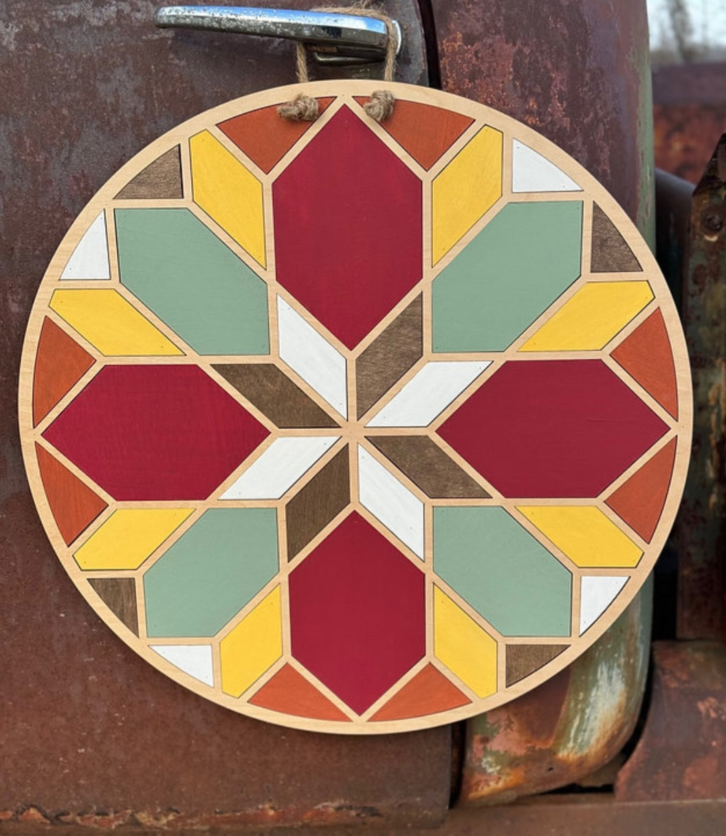 Barn Quilt 22" Round 3D