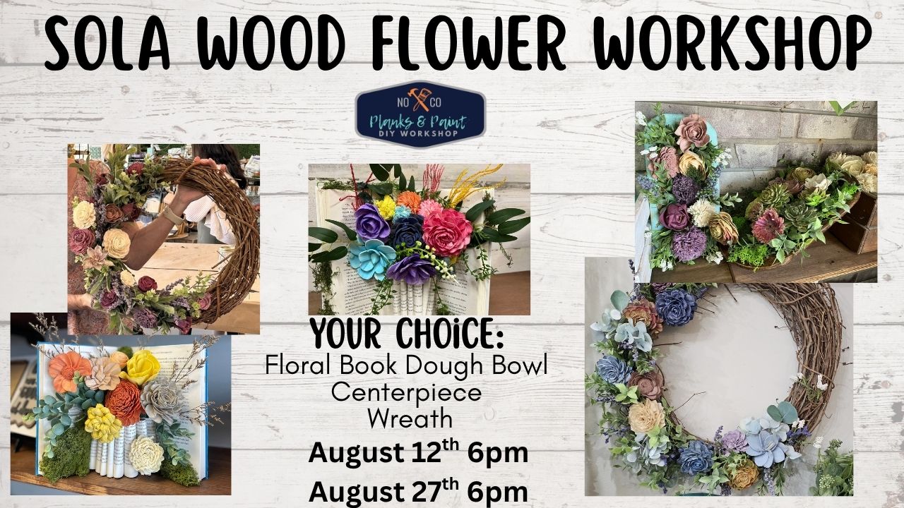 Sola Wood Flower Workshop 8/27/25 @ 6pm