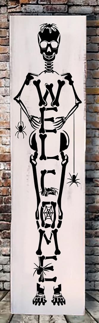 Skeleton Welcome Porch Leaner - NOCO