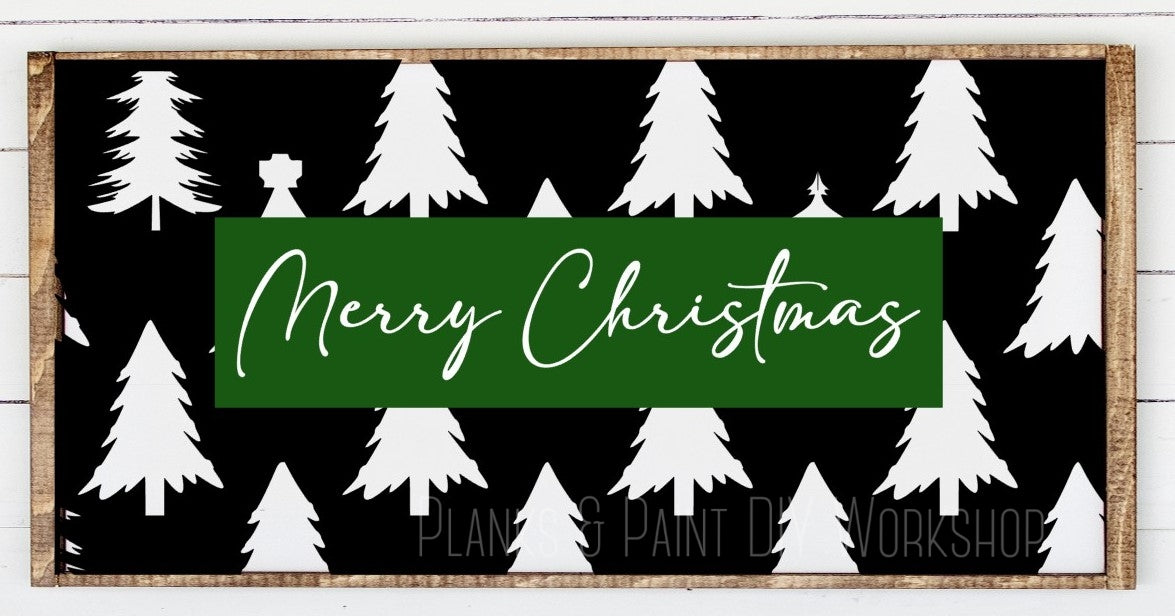 Merry Christmas Tree Pattern