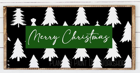 Merry Christmas Tree Pattern