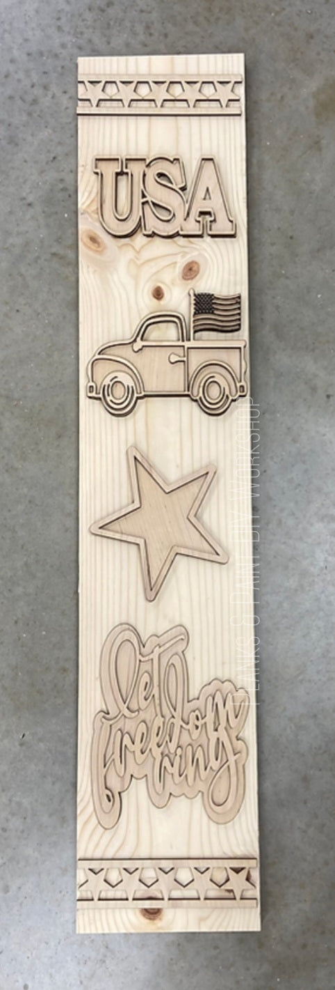 USA 3D Porch Leaner