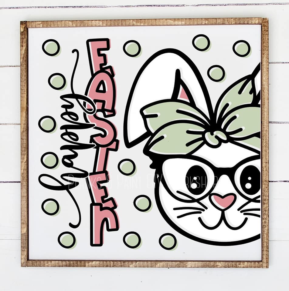Happy Easter Bunny Bow