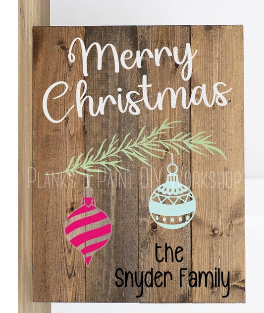 Merry Christmas Family Name