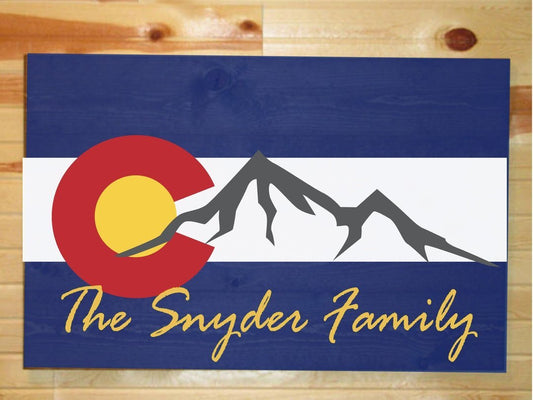 Colorado Flag W/ Mountains- NOCO