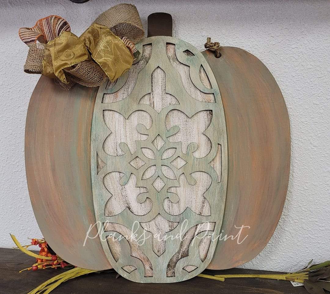 Ornate Pumpkin 3D Door Hanger PAINTED NOT LIKE PICTURE