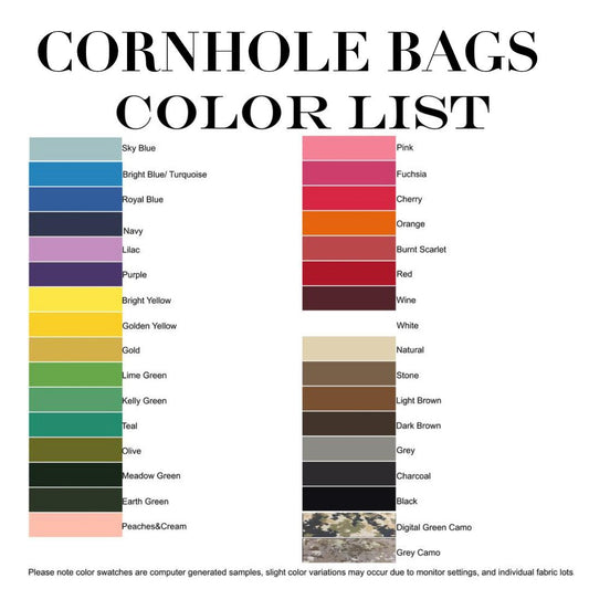 Optional Upgrade - Set of Eight Cornhole Bags