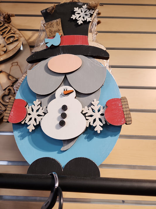 Let it Snow Winter Gnome 3D Door Hanger