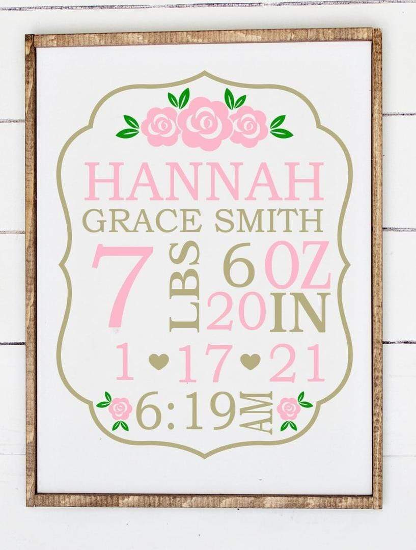 Birth Stats Flowers - NOCO