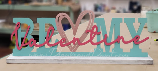 Be My Valentine Shelf Sitter UNPAINTED