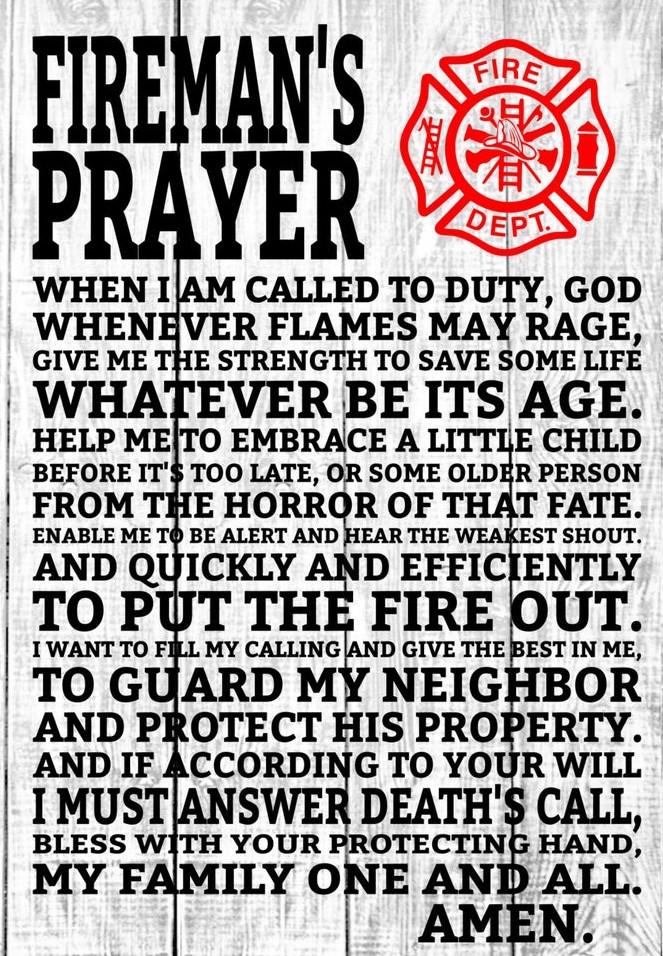 Fireman's Prayer