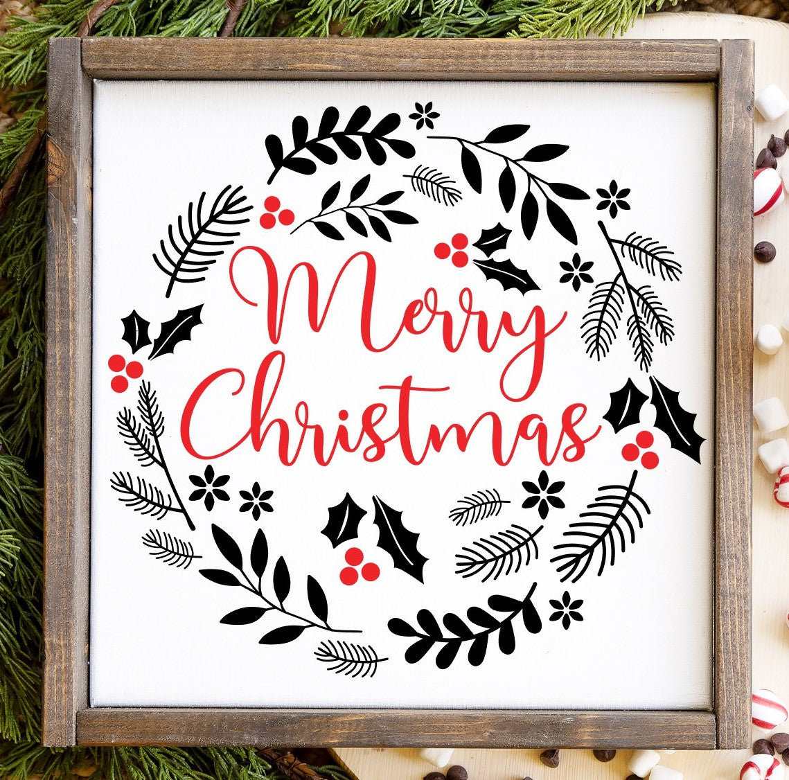 Merry Christmas Wreath