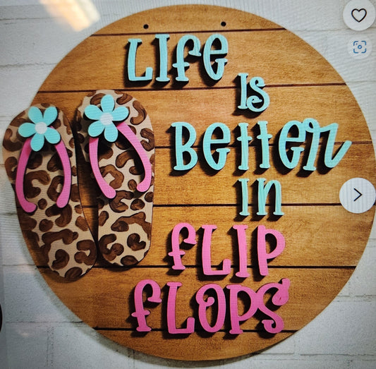 Flip Flop Summer 3D Door Hanger