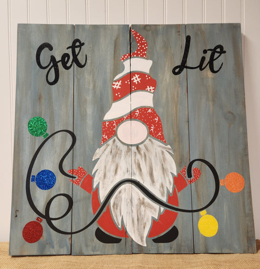 Get Lit Gnome with or with out words