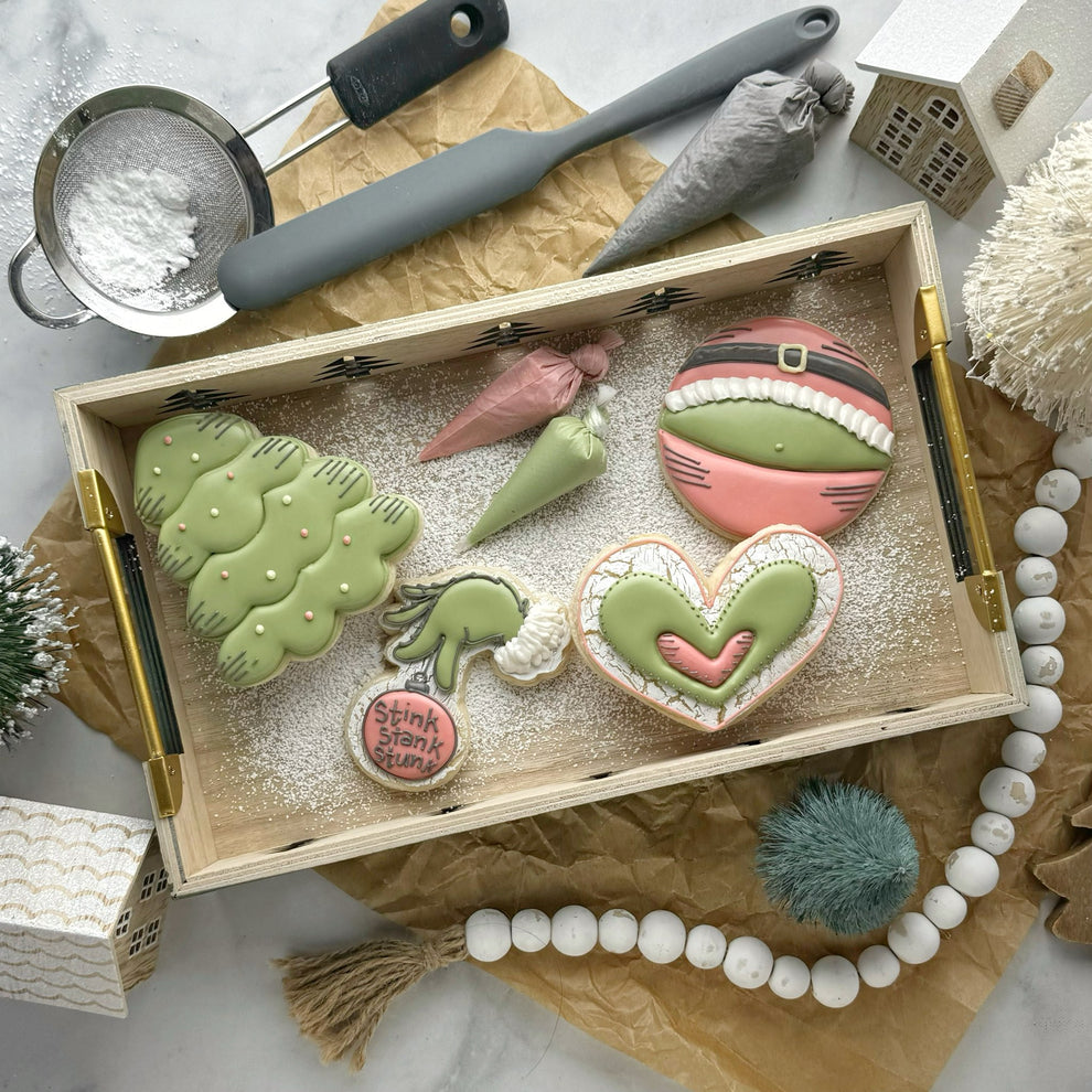 Grinch Royal Icing Cookie Decorating Class 12/21/24 1pm Planks and