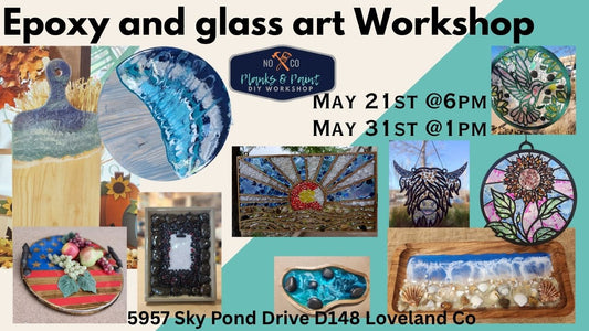 Epoxy + Sea Glass Workshop (sea glass, suncatchers, frames, boards)