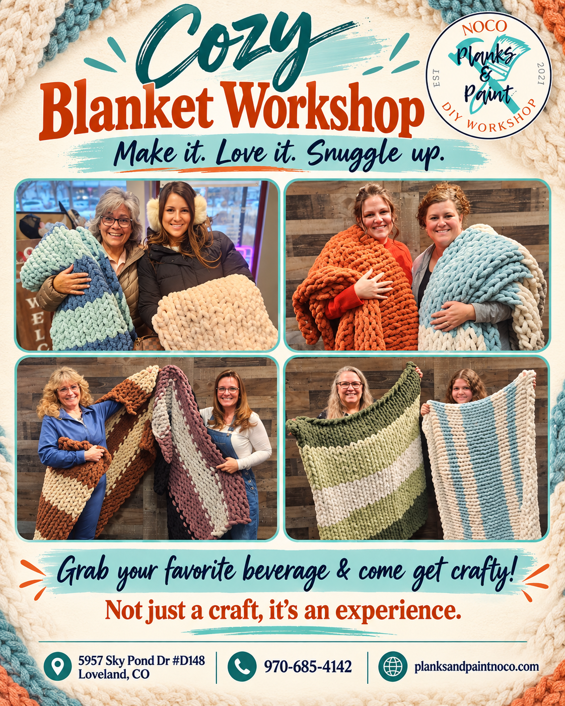 Cozy Knot Blanket Workshop