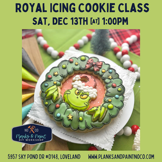 Grinch Royal Icing Cookie Decorating Class