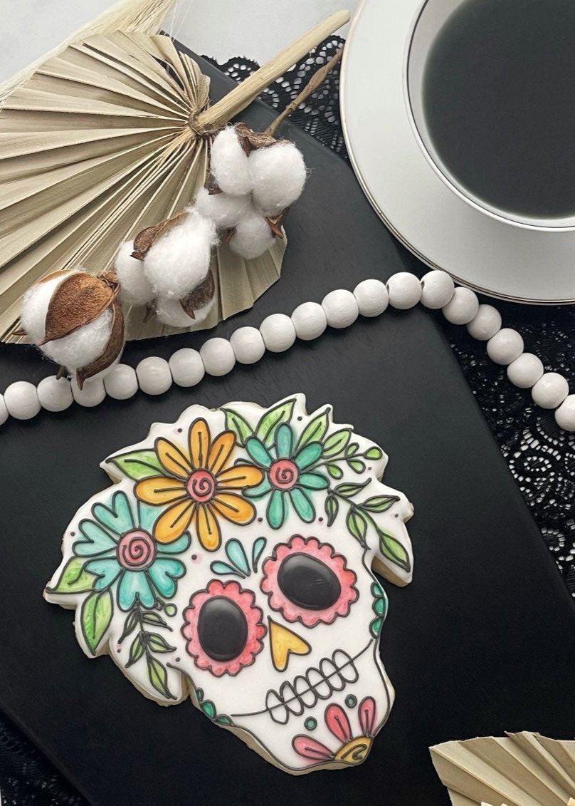 Day of the Dead Royal Icing Cookie Decorating Class 10/27/24 @1pm