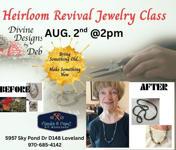 Heirloom Revival Jewelry Class 8/2/26 @2pm
