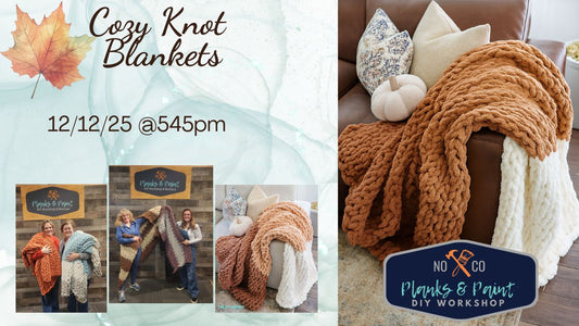 Cozy Knot Blanket Workshops 12/12/25 @545pm