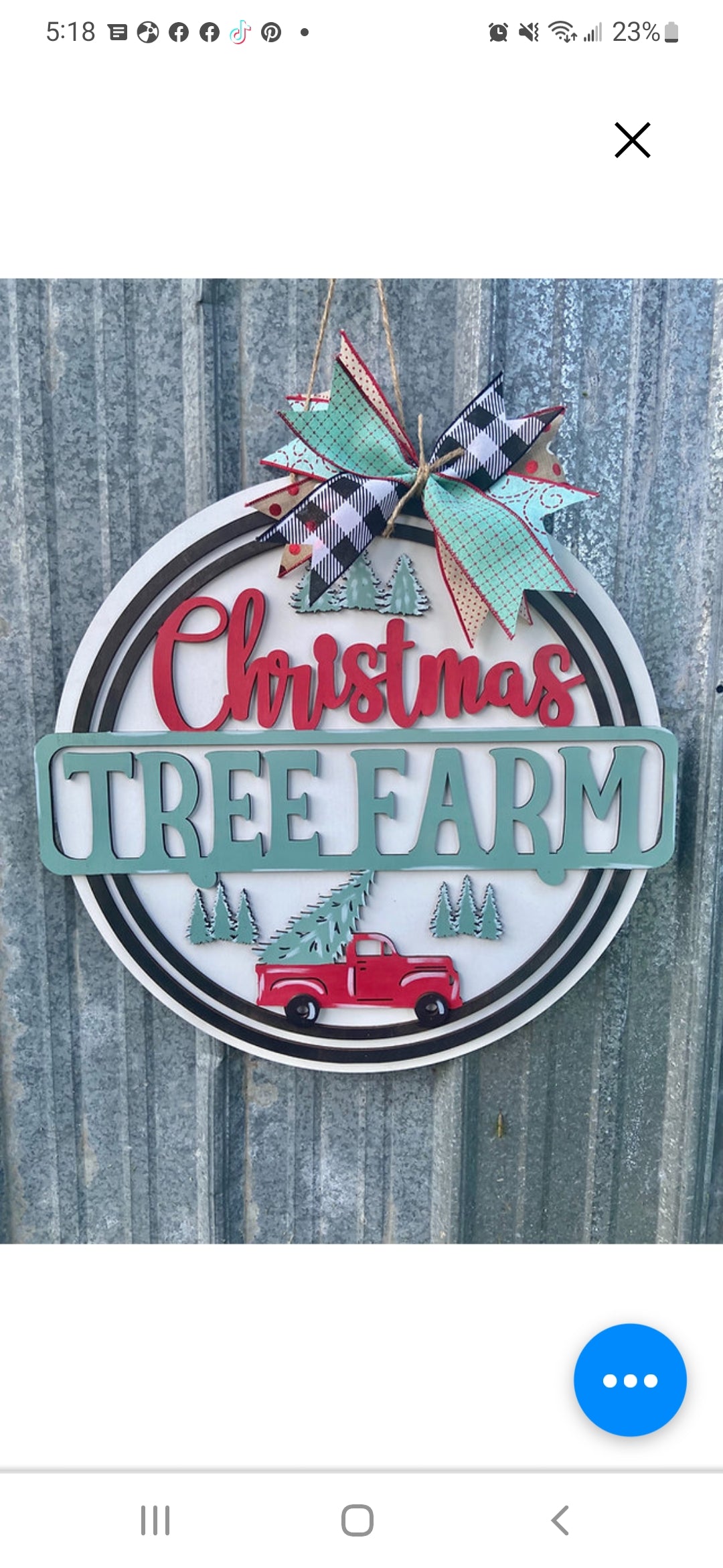 Christmas Tree Farm 3D Door Hanger