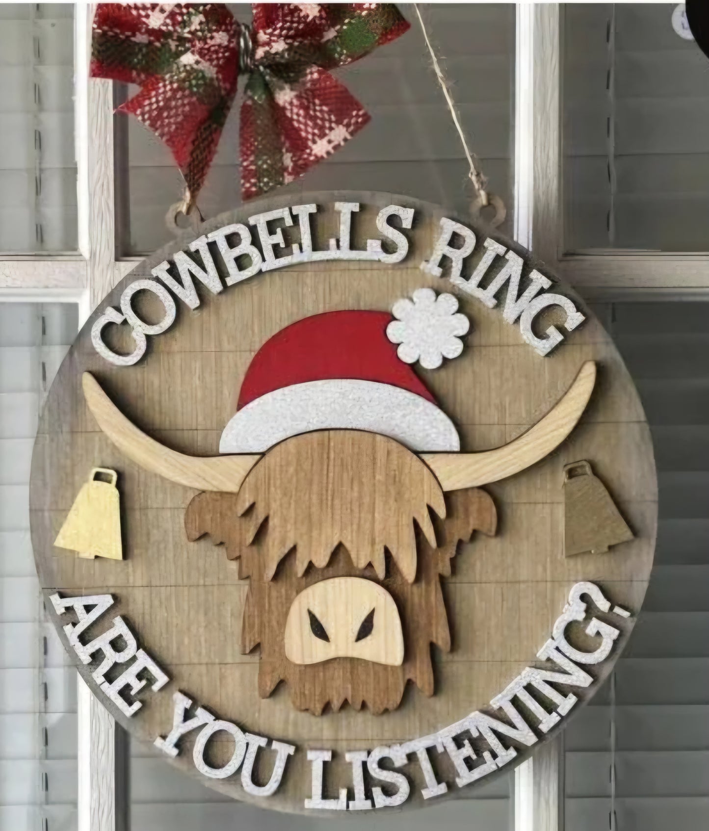 Highland Cow Bells Ring 18" 3D