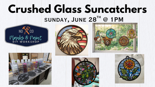 Crushed glass + Workshop (suncatcher)