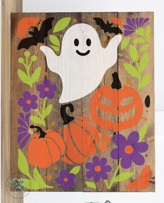 Ghost Pumpkin Floral