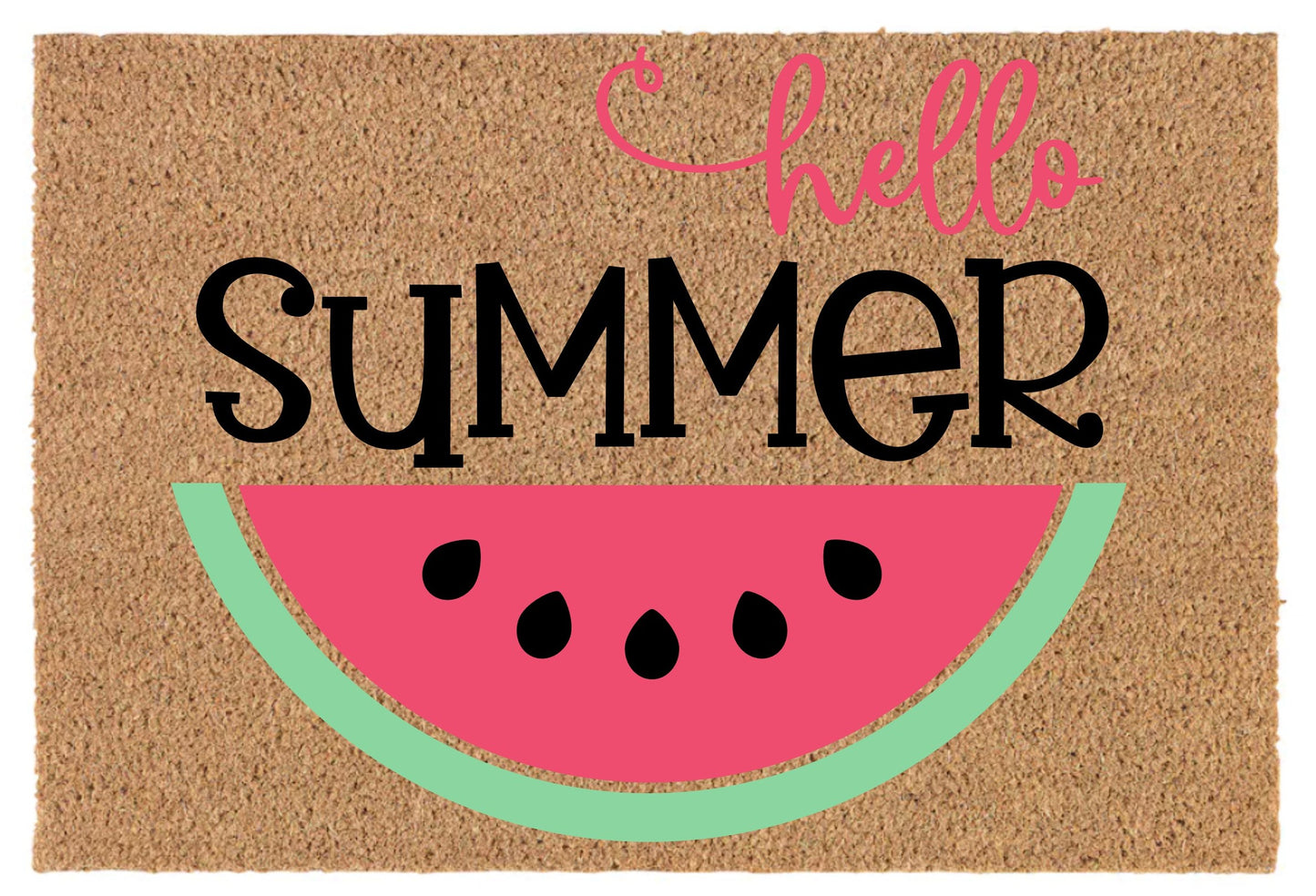 Hello Summer Watermelon Door Mat