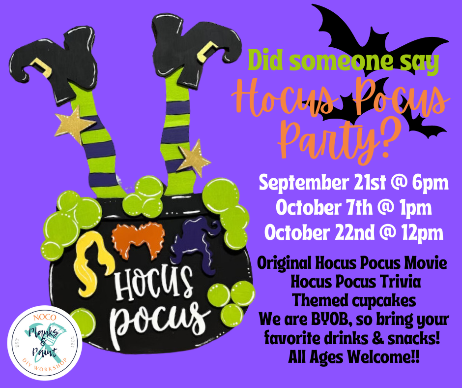 Did Someone Say Hocus Pocus Party? (SAVE MY SEAT)
