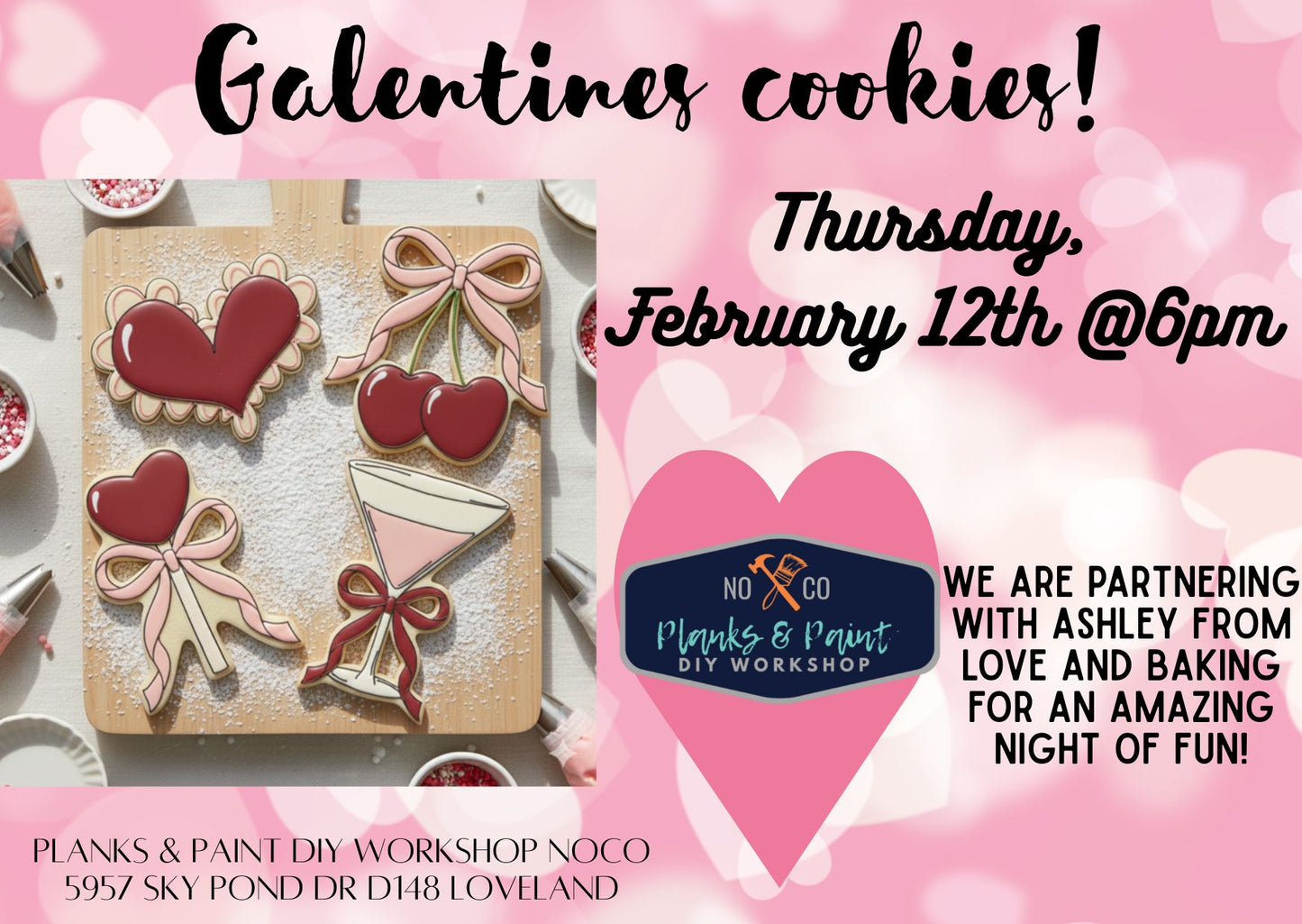 Galentine's Cookie Decorating 2/12/26 @6pm