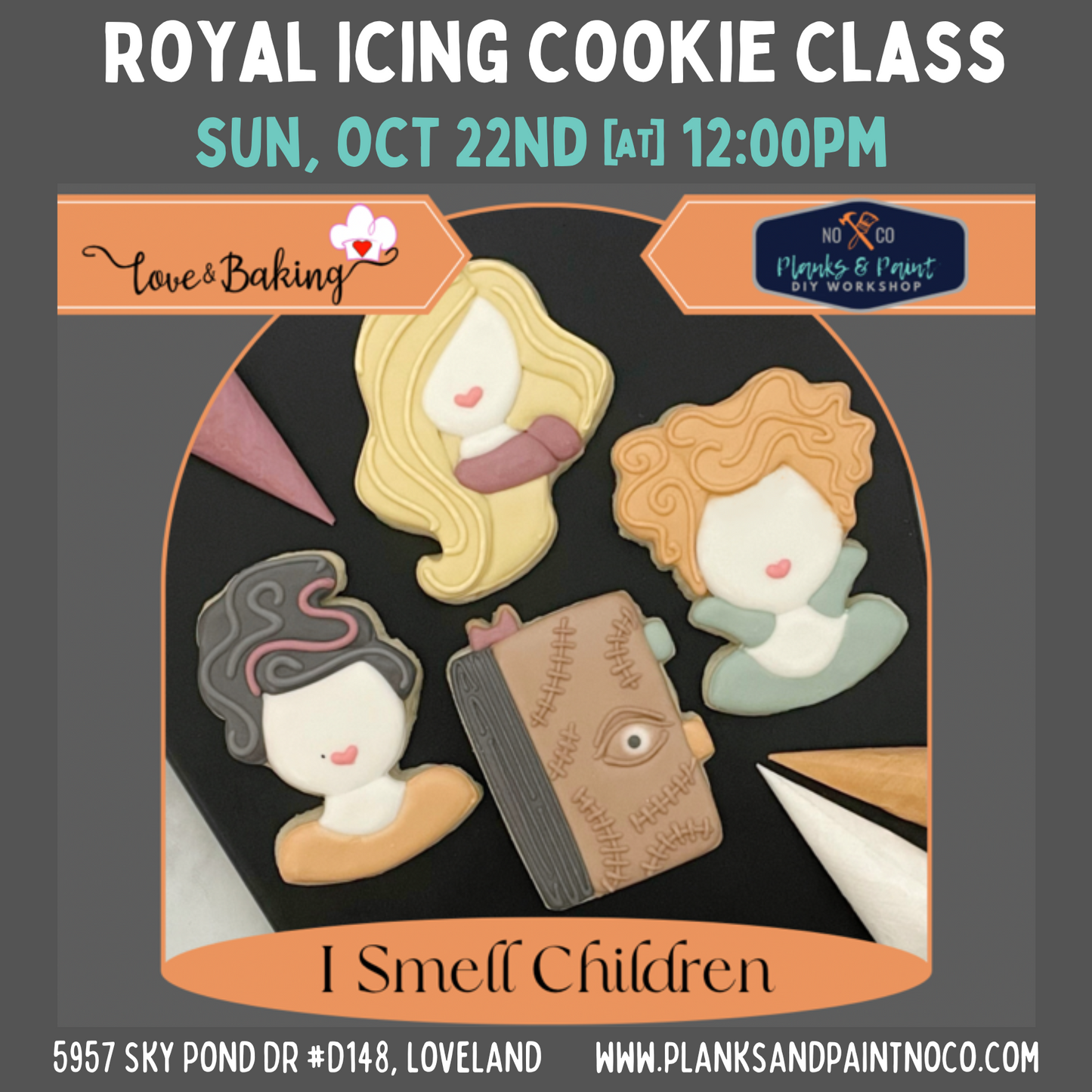 Hocus Pocus Royal Icing Cookie Decorating Class