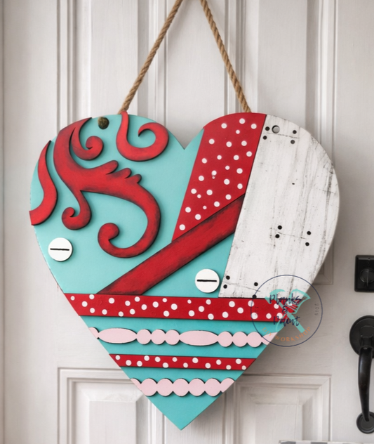 Vintage Rustic Heart Door Hanger