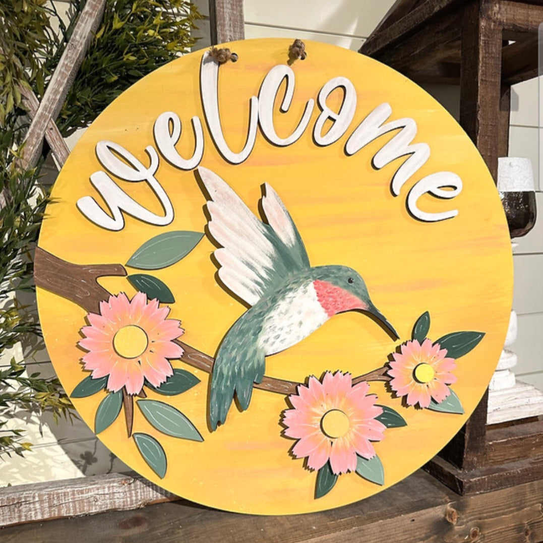 Hummingbird flowers 3D