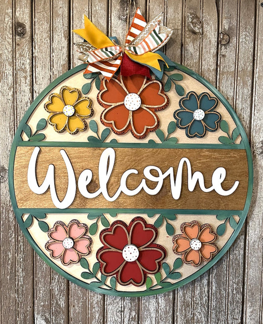 Welcome floral 22" 3D