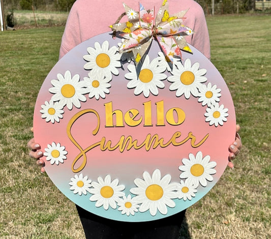 Hello Summer Daises 3D