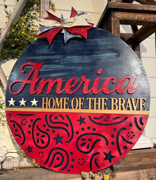 America Home of the Brave 18" 3D